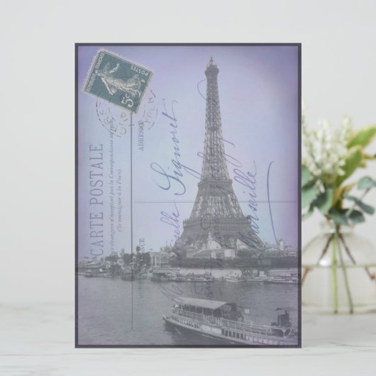 Het Franse Briefkaart van de Paris World (Staand voorkant)