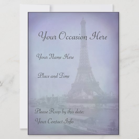 Het Franse Briefkaart van de Paris World (Achterkant)