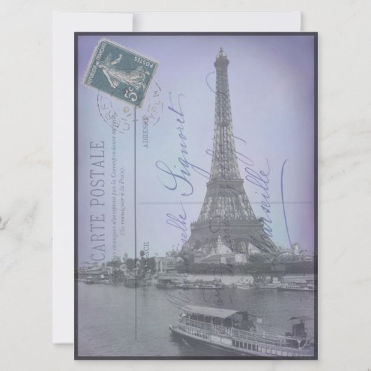 Het Franse Briefkaart van de Paris World (Voorkant)