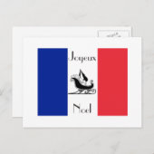 Het Franse Briefkaart van Kerstmis van Joyeux Noel (Voorkant / Achterkant)