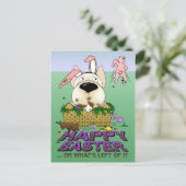 Het Franse Briefkaart van Pasen van de Buldog (Staand voorkant)