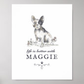 Het Franse Bulldog-leven is beter met de aangepast Poster (Voorkant)
