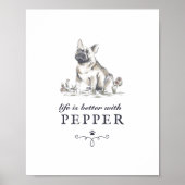 Het Franse Bulldog-leven is beter met de aangepast Poster (Voorkant)