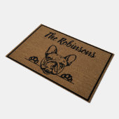 Het Franse Bulldog Persoonlijke Welkom Mat Doormat (Schuin)