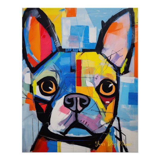 Het Franse Bulldog portret 001 - Sable Gabrie Perfect Poster (Voorkant)