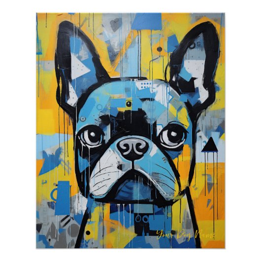 Het Franse Bulldog portret 002 - Sable Gabrie Perfect Poster (Voorkant)