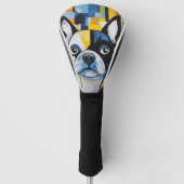 Het Franse Bulldog portret 003 - Sable Gabrie Golfheadcover (Voorkant)