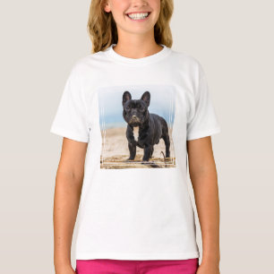 Het Franse Bulldog Spelen in de zand T-shirt