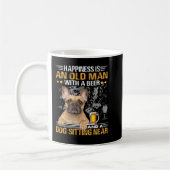 het franse bulledog frenchie dog Happiness is een  Koffiemok (Links)