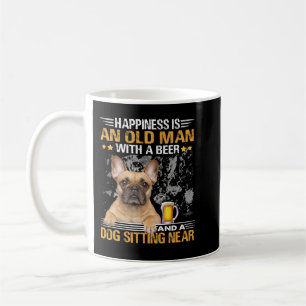 het franse bulledog frenchie dog Happiness is een  Koffiemok