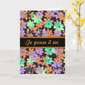Het Franse Denken aan u de Kaart van de Bloem met (Gele Bloem)