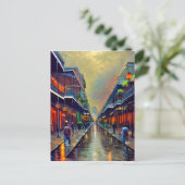 Het Franse digitale vierkantsschilderij Briefkaart (Staand voorkant)