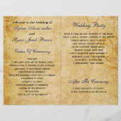 Het Franse Eiffel Tower navy vouded Wedding Progra (Achterkant)