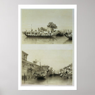 Het Franse Folly en een Salt Merchant-huis op de Poster