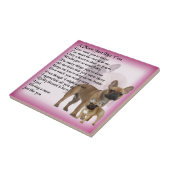 Het Franse Gedicht van Mum van de Buldog Tegeltje (Zijkant)