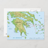 Het Franse leger Morea Expedition in Peloponnesos Briefkaart (Voorkant / Achterkant)