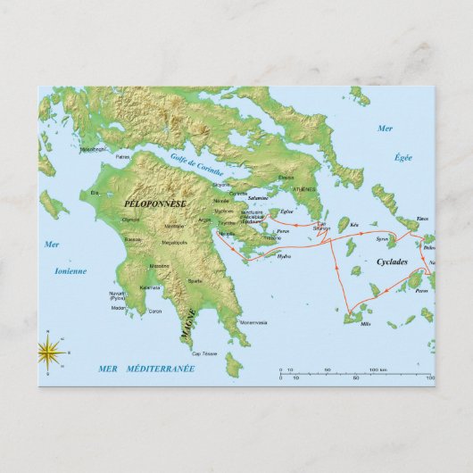 Het Franse leger Morea Expedition in Peloponnesos Briefkaart (Voorkant)