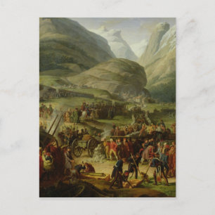 Het Franse leger reisde naar St. Bernard Pass Briefkaart
