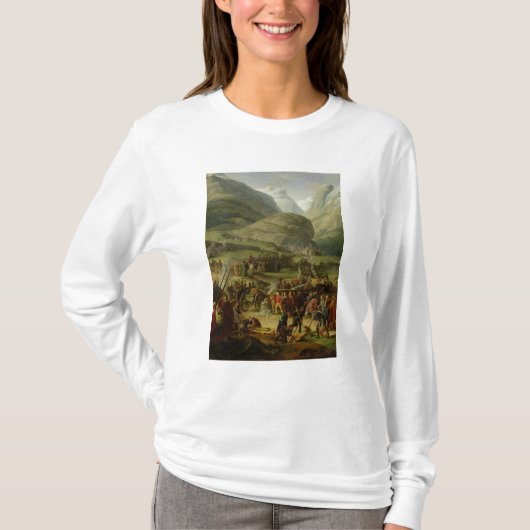 Het Franse leger reisde naar St. Bernard Pass T-shirt (Voorkant)