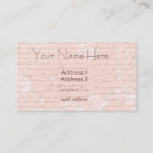 Het Franse Schrijven en Rol van het Manuscript op  Visitekaartje (Achterkant)