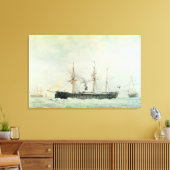 Het Franse slagschip La Gloire, 1880 Canvas Afdruk (Insitu (Woonkamer))
