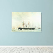 Het Franse slagschip La Gloire, 1880 Canvas Afdruk (Insitu (Houten vloer))