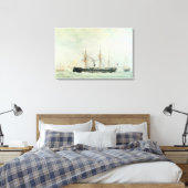 Het Franse slagschip La Gloire, 1880 Canvas Afdruk (Insitu (Slaapkamer))