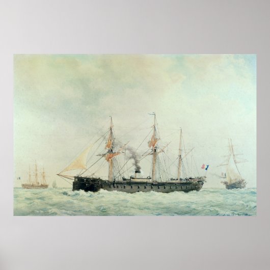 Het Franse slagschip La Gloire, 1880 Poster (Voorkant)