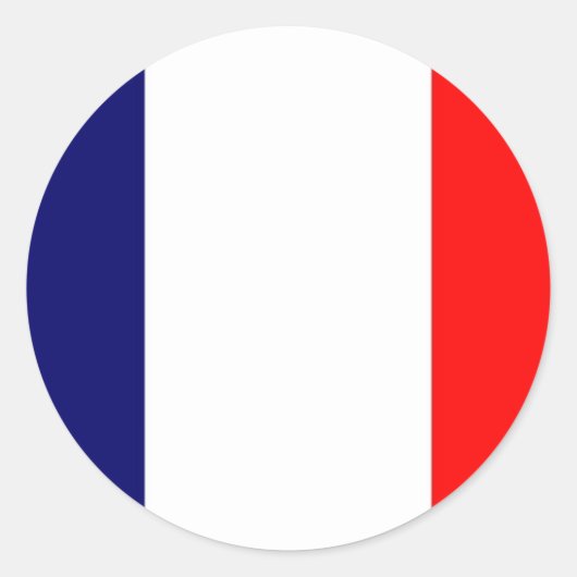 Het Franse vlagontwerp - OUI! Ronde Sticker (Voorkant)