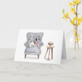 Het Franse Wenskaart van de Verjaardag van de Kaart (Gele Bloem)