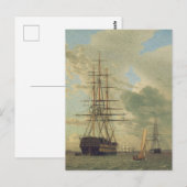 Het fregat voor anker in de wegen briefkaart (Voorkant / Achterkant)