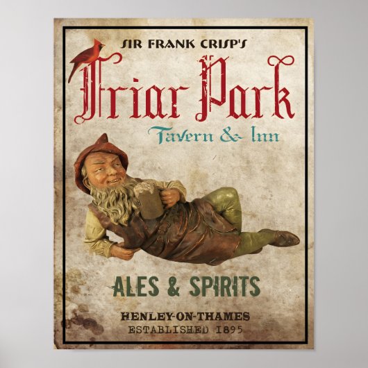 Het Friar Park Tavern & Inn-bord Poster (Voorkant)