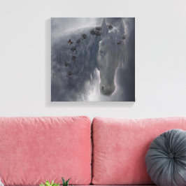 Het Friese Paard - omwikkeld doek Canvas Afdruk