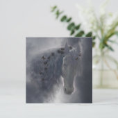 Het Friese Paard - Wenskaart Feestdagenkaart (Staand voorkant)