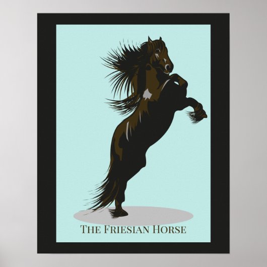 Het Friesiaanse paard - Poster (Voorkant)