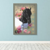 Het Friesian - Wrapped Canvas Afdruk (Insitu (Houten vloer))