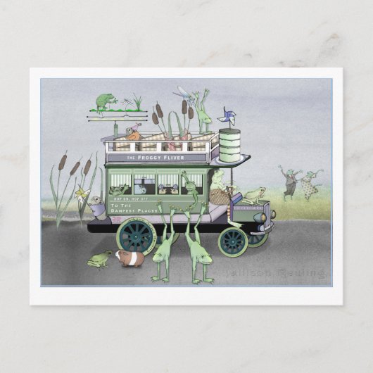 Het Froggy Fliver Omnibus-Briefkaart Briefkaart (Voorkant)