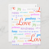 Het Fruit van de Vreugde van de Vrede van de Feestdagenkaart (Voorkant / Achterkant)