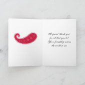 Het fuchsiakleurig Roze Gele Wenskaart van de Bedankkaart (Binnen)