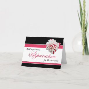 Het fuchsiakleurig Roze Zwarte Gesprek van de Bedankkaart