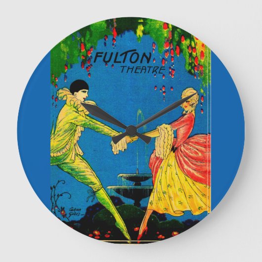 Het Fulton Theater-programma uit 1927 omvat kunst Grote Klok (Voorkant)