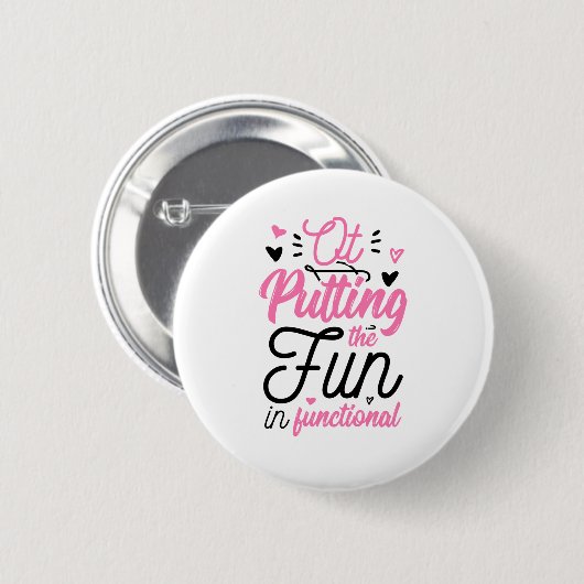 Het Fun in functie zetten Ronde Button 5,7 Cm (Voorkant /achterkant)