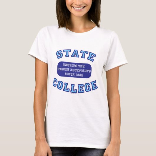 Het Funny Blueprint Motto-ontwerp van het Staatsco T-shirt (Voorkant)