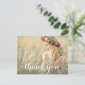 Het fysieke Afstuderen van het Manuscript Dank u B Briefkaart (Staand voorkant)