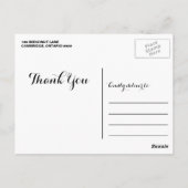 Het fysieke Afstuderen van het Manuscript Dank u B Briefkaart (Achterkant)