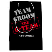 Het G-Team Bruidegomsteam Medium Cadeauzakje (Voorkant)