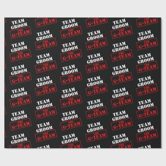 Het G-Team Team Groom Cadeaupapier (Vlak)