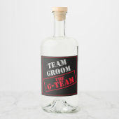 Het G-Team Team Groom Likeurfles Etiket (Voorkant)