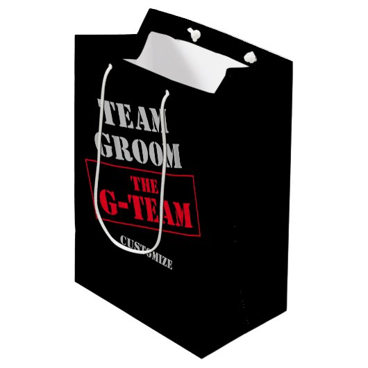 Het G-Team Team Groom Medium Cadeauzakje (Voorkant Gekanteld)