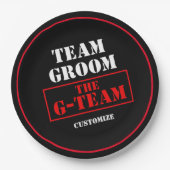 Het G-Team Team Groom Papieren Bordje (Voorkant)
